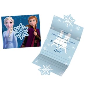 Convite De Aniversário Frozen Ii - 8 Unidades