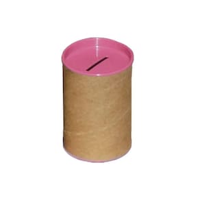 Cofrinho De Papelão Personalizável Rosa - 6 Unidades