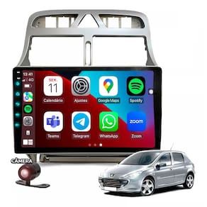 Kit Multimidia Peugeot 307 2002 / 2012 Carplay AndroidAuto 9 Pol - Roadstar 908BR