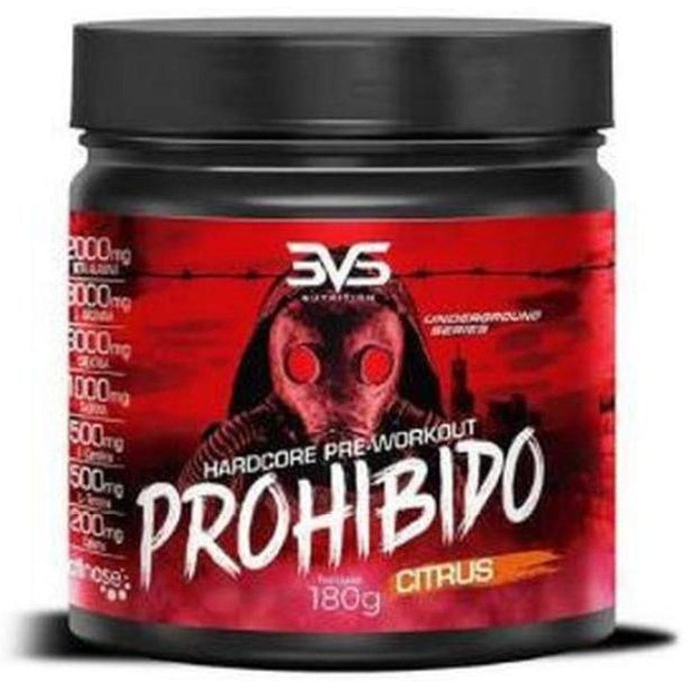 Prohibido Hardcore Pré-Workout 180G - Citrus