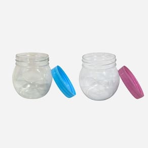Pote Mini Baleiro De Plástico Transparente Com Tampa 6 X 5,5 Cm Cor Azul