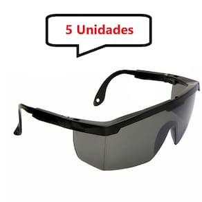 Kit 5 óculos Fume Proteção Segurança Epi - UN / 5