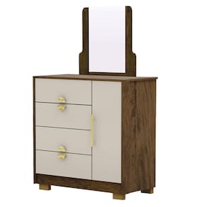 Comoda Com Espelho 4 Gavetas 1P 93 cm BEL Imbuia Fend VLR