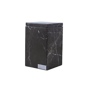 Porta Algodão com Tampa em Mármore Bronze Armani