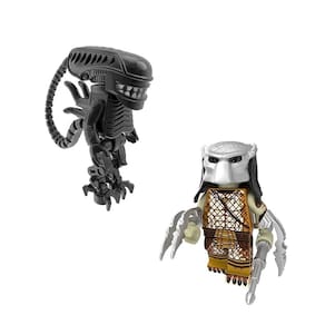 Kit Bonecos Alien E Predator Cinema Blocos De Montar