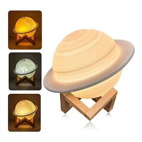 Luminária Abajur Umidificador De Ar Planeta Saturno 3D