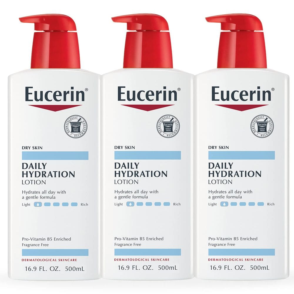 Loção Corporal Eucerin Hidratação Diária para Pele Seca 500mL x3