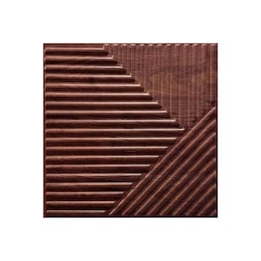Kit 10 Placas 3D Efeito Madeira Ripado Abstrato - 50X50Cm