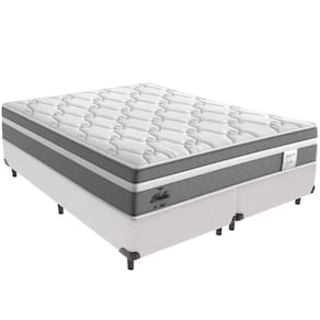 Cama Box Branco e Colchão Berlim Molas Ensacadas Queen Probel