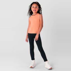 Calça Legging Básica Infantil Menina Em Cotton Brandili