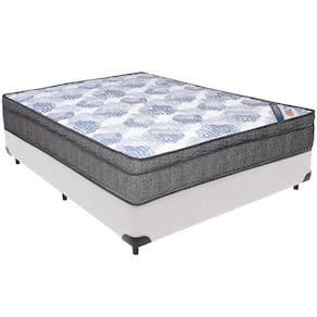 Cama Box Branco e Colchão ISO Molas Ensacadas Casal Ortobom