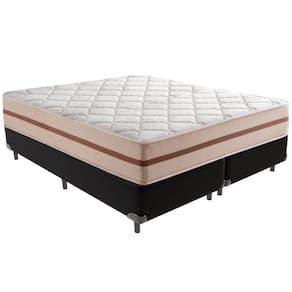 Cama Box Preto e Colchão Classic 26 cm Molas ensacadas King Anjos