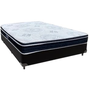 Cama Box Preto e Colchão Orthosono D33 Com Euro Pillow Viúvo Anjos