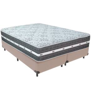 Cama Box e Colchão Black Graphite Molas Ensacadas King 193x203X27 Anjos