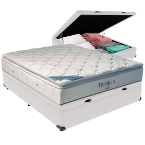 Cama Baú Colchão Casal Ortobom Freedom Espuma Viscoelástica