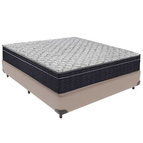 Conjunto Casal Cama Bege Box Colchão Extra Firme Ortobom D45