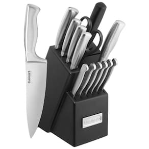 Kit Cuisinart Jogo De Facas Aço Inoxidável E Bloco- 15 Peças