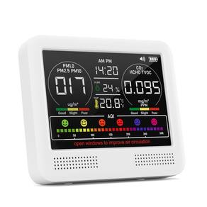 Monitor de qualidade do ar Xoopon AK23 16 em 1 PM1/PM2.5/PM10/CO2/HCHO/TVOC