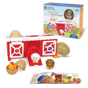 Recursos de aprendizagem de brinquedos Peeksville Hide & Cheep Chicken Coop