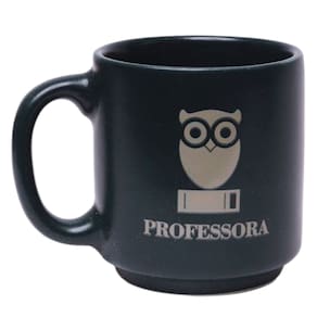 Mini Caneca Profissão Professora Educadora Café Expresso Empilhável Cerâmica 100ML