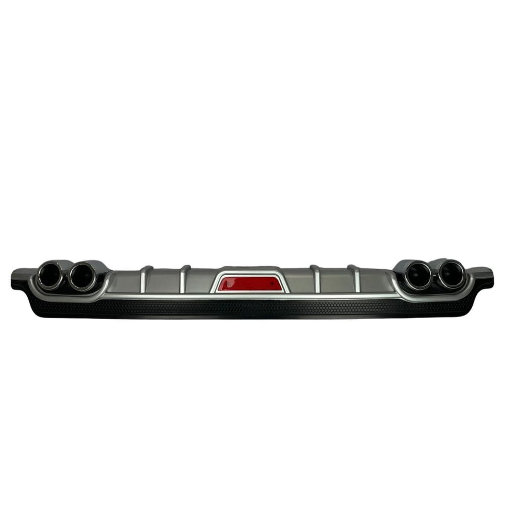 Difusor Para-Choque Traseiro Prata Universal Gm Vw Honda Kia