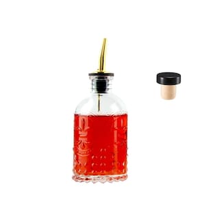 Frasco dispensador de xarope de vidro Shining Craft 200 mL com acessórios