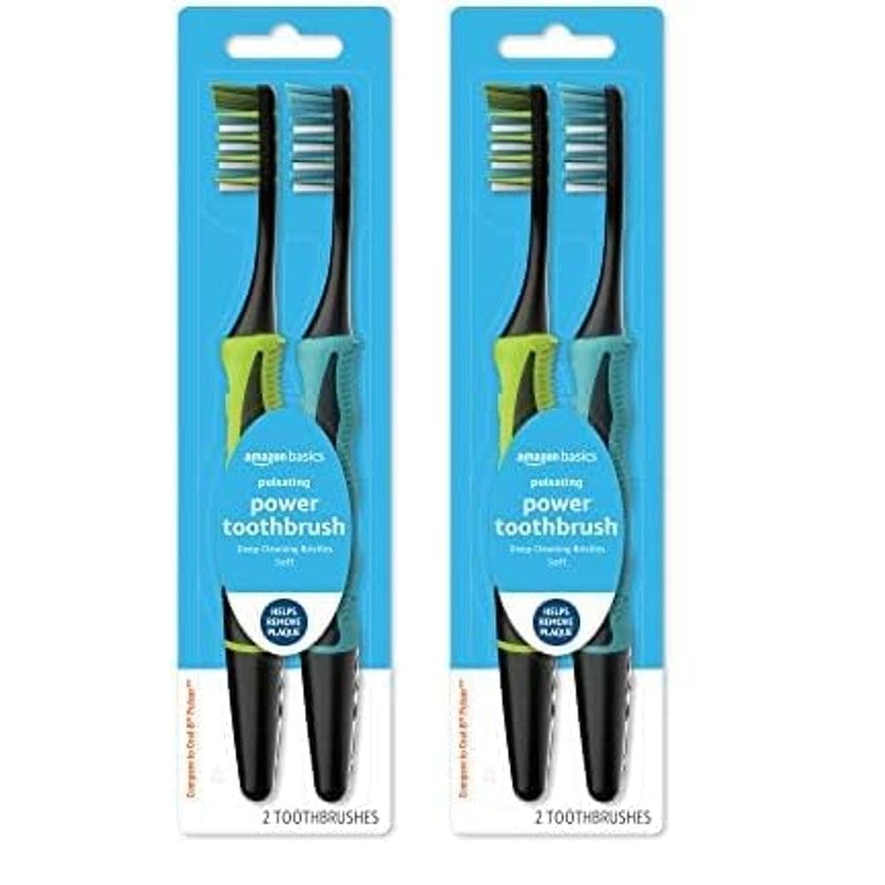 Escovas de dentes elétricas pulsantes de limpeza profunda | Amazon Basics