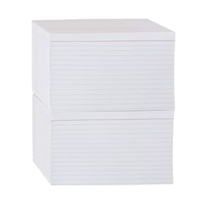 Cartões de índice Amazon Basics Ruled 4x6" White 1000 Cards