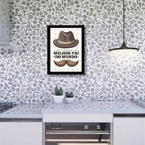 Quadro Eu Tenho O Melhor Pai Do Mundo 24X18Cm - Com Vidro
