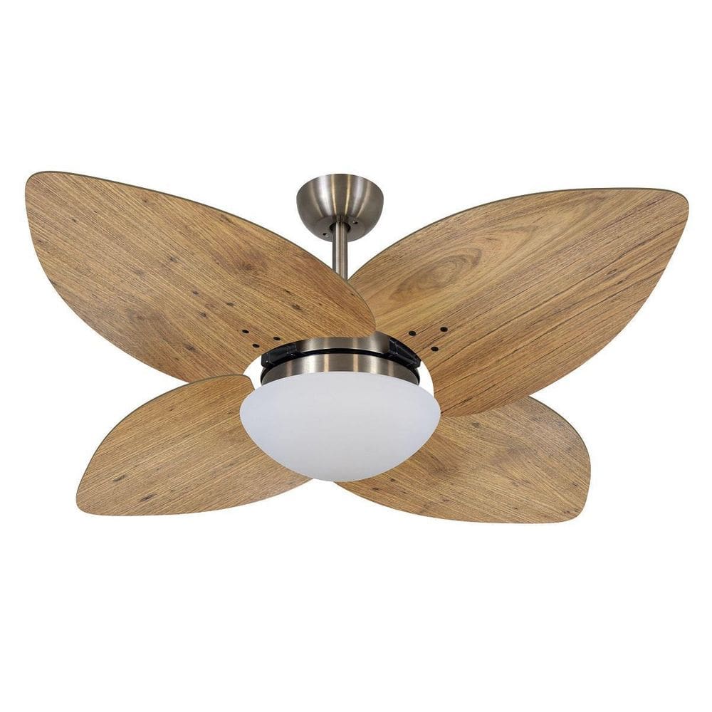 Ventilador De Teto Dunamis Bronze 4 Pás Rádica Freijó 110V