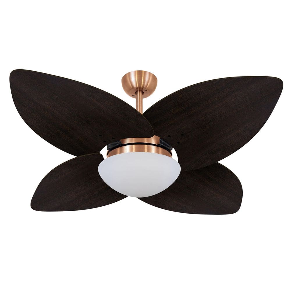 Ventilador de Teto Volare Cobre Vidro Dunamis Tabaco 110V