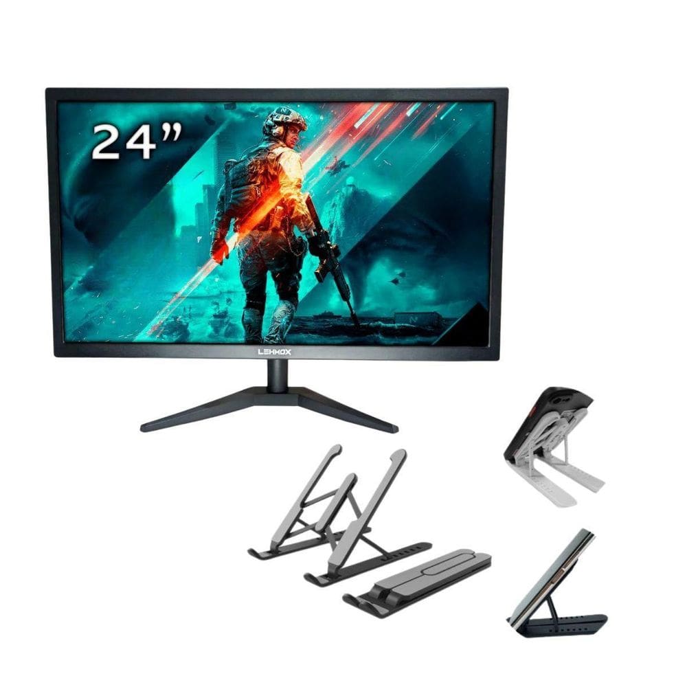 Kit 1 Monitor Led 24 Polegadas Full Hd Mais Suporte -Kit 1