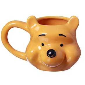 Caneca 3D Ursinho Pooh Rosto Porcelana 500ML Oficial Disney