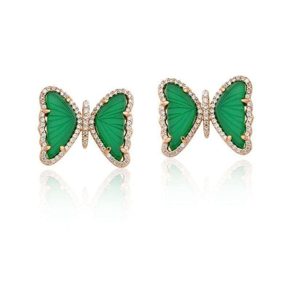 Brinco Borboleta Cristal