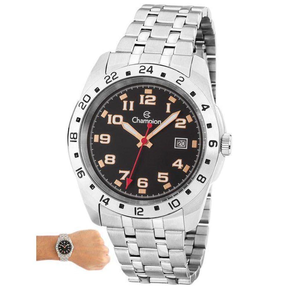 Relógio Masculino Champion Ca31346T Em Aço Prata