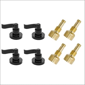 Kit 04Acabamento C70 Curvo Preto Registro Pressão Docol