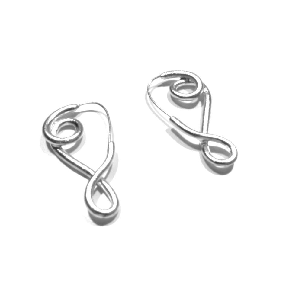 Brinco Clave De Sol Prateado