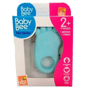 Mordedor Pé Pezinho Para Bebê Atóxico - Azul - Bee Toys