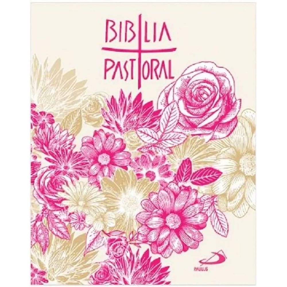 Biblia Pastoral Bolso Floral Rosa - Paulus