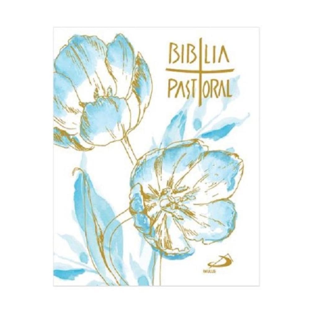 Biblia Pastoral Bolso Floral Azul - Paulus