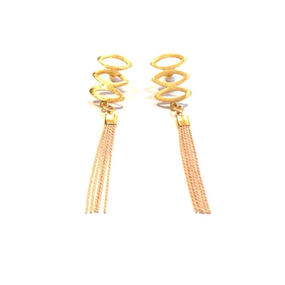 Brinco Palha De Buriti Circulos