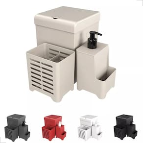 Kit Pia 3 Peças Smile Com Caixa Cores - Branco