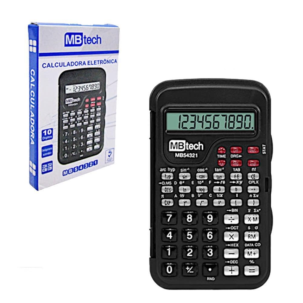 Calculadora Eletrônica De Bolso Ou Mesa 10 Dígitos Cor Preta