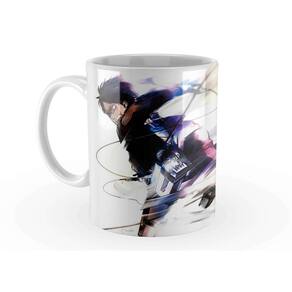 Caneca Attack On Titan Ataque 325 Ml Interior E Alça Branca
