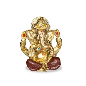 Mini Ganesha Pequena Resina Decoração Vinho 4X5Cm