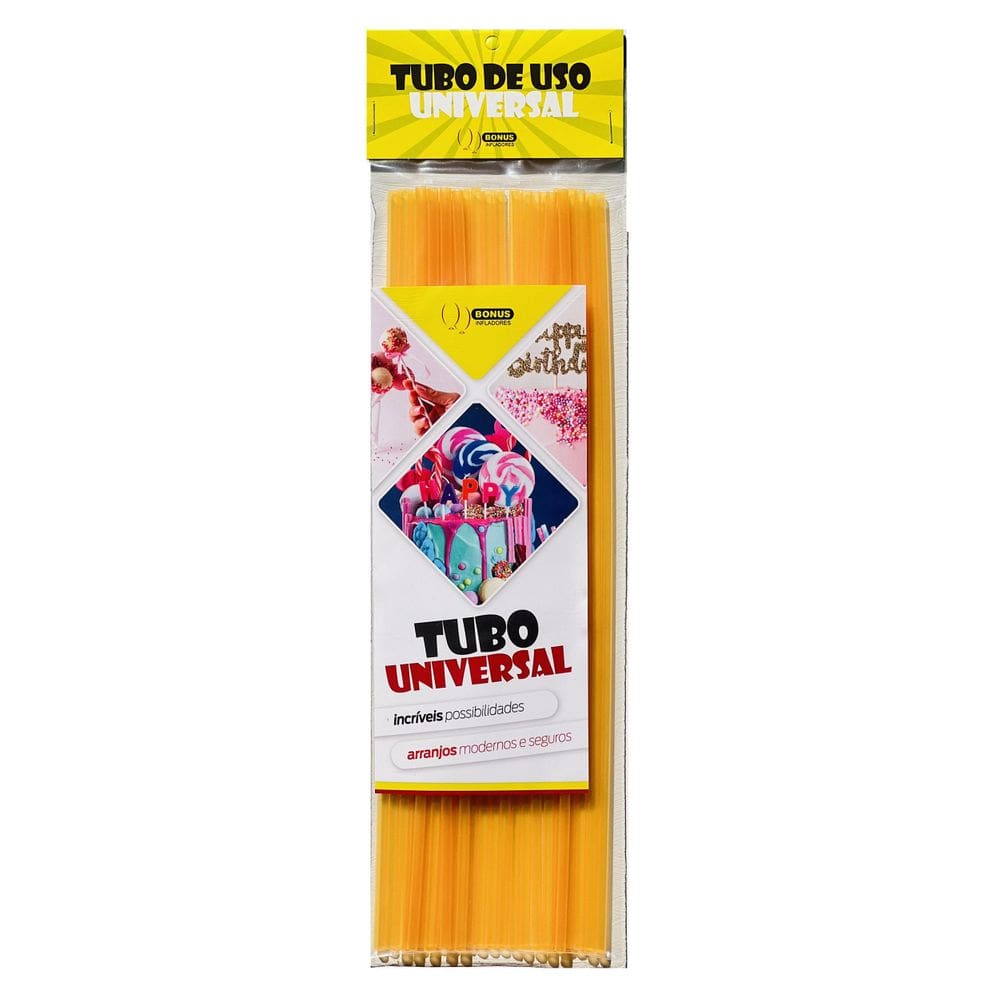 Tubo Universal Com 25U - Laranja Flu - Bonus Infladores