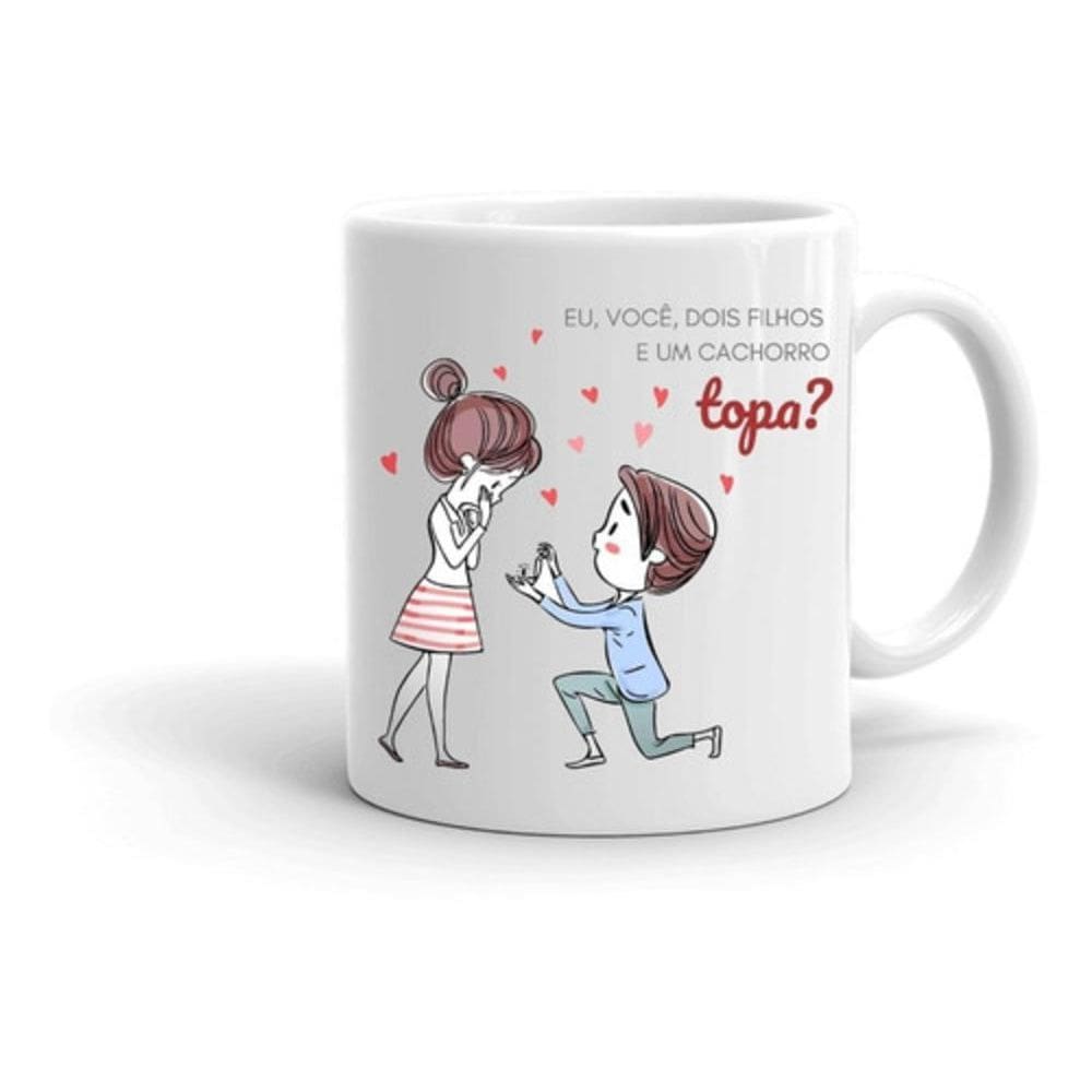 Caneca Eu, Você, Dois Filhos E Um Cachorro Dia Dos Namorados