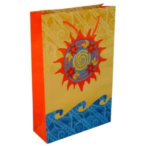 Kit 100 Sacolas Papel Sol 25X17X6Cm Bolsa Festa Lembrança