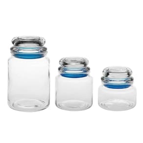 Kit 3 Potes Herméticos De Tampa Capacidade 300Ml 470Ml 670Ml