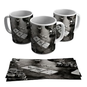 Caneca Jogador Pôquer Aposta Jogatina Baralho 325ml